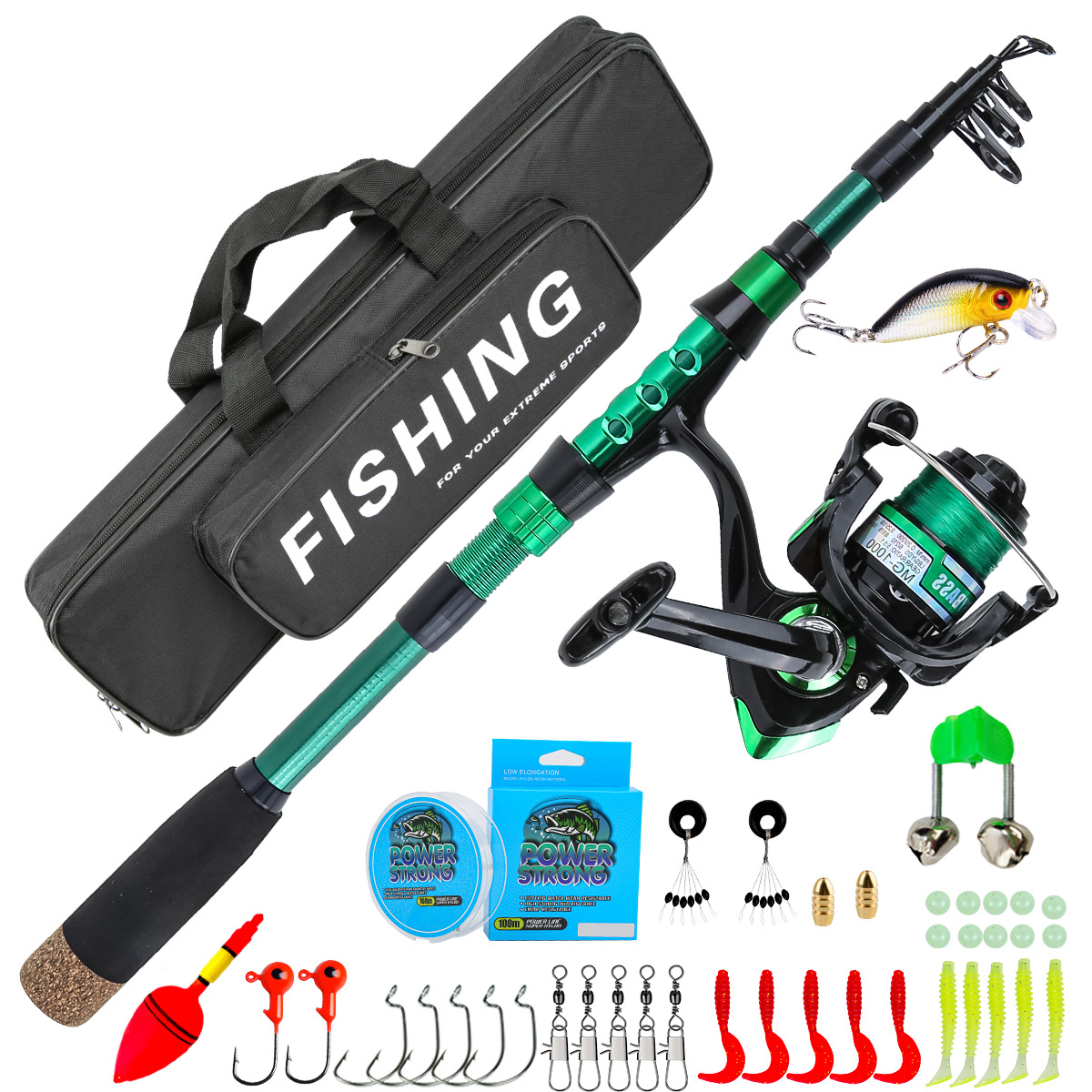 1.8 Meters Green Carbon Fiber  - Fishing Line Box ulasan dan harga